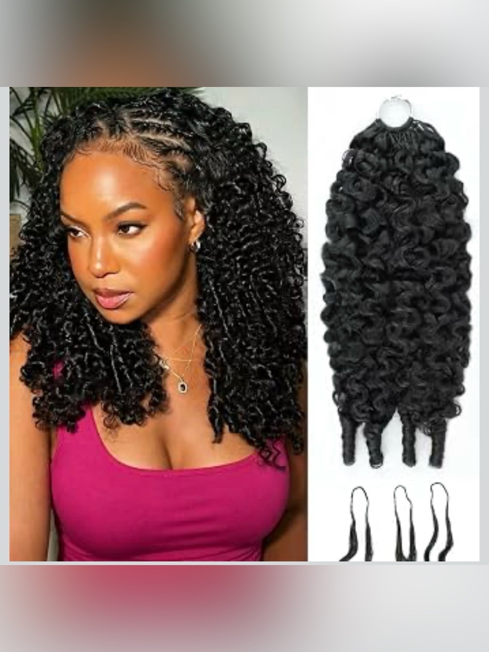 18 Inch 60g 15A Burmese Curly Human Hair Crochet Bundles Pre-Separated Crochet H